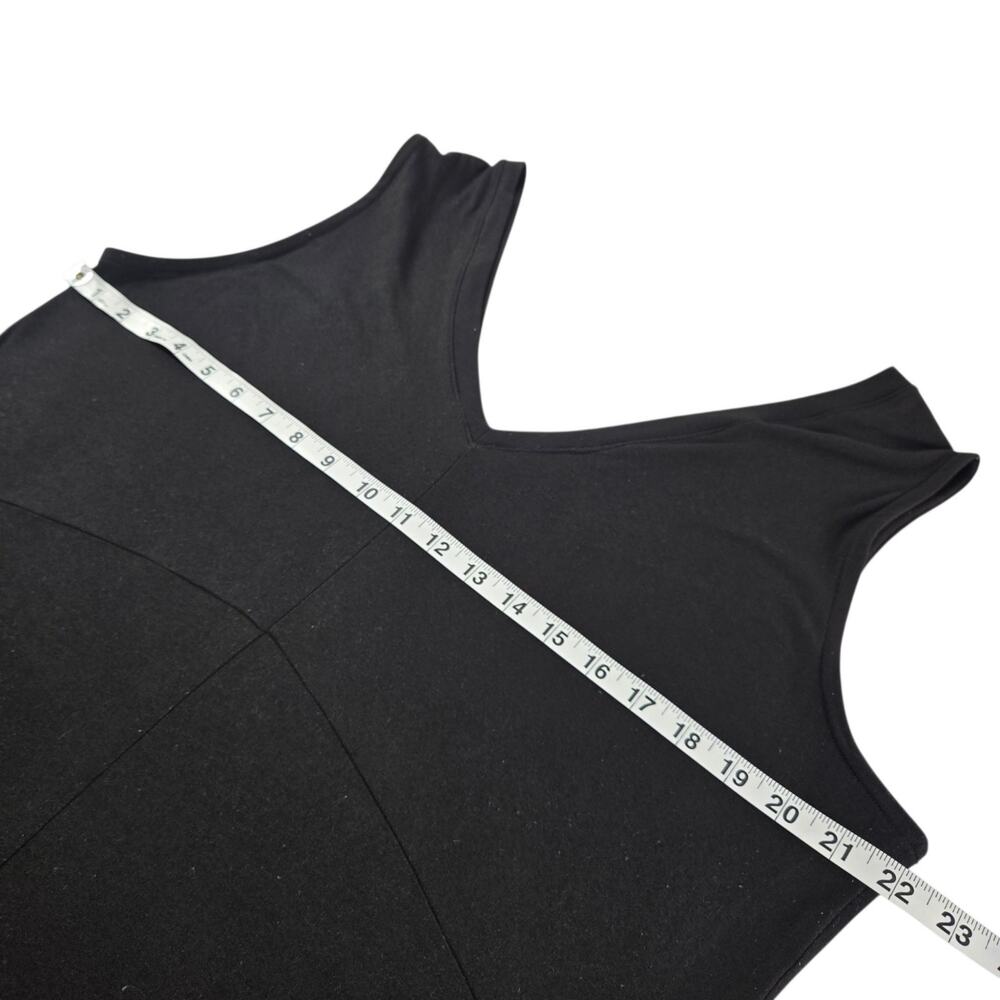Cuddl Duds Flexwear V-Neck Jumpsuit 1X Black Sleeveless Wide Leg A373506 - Picture 12 of 15